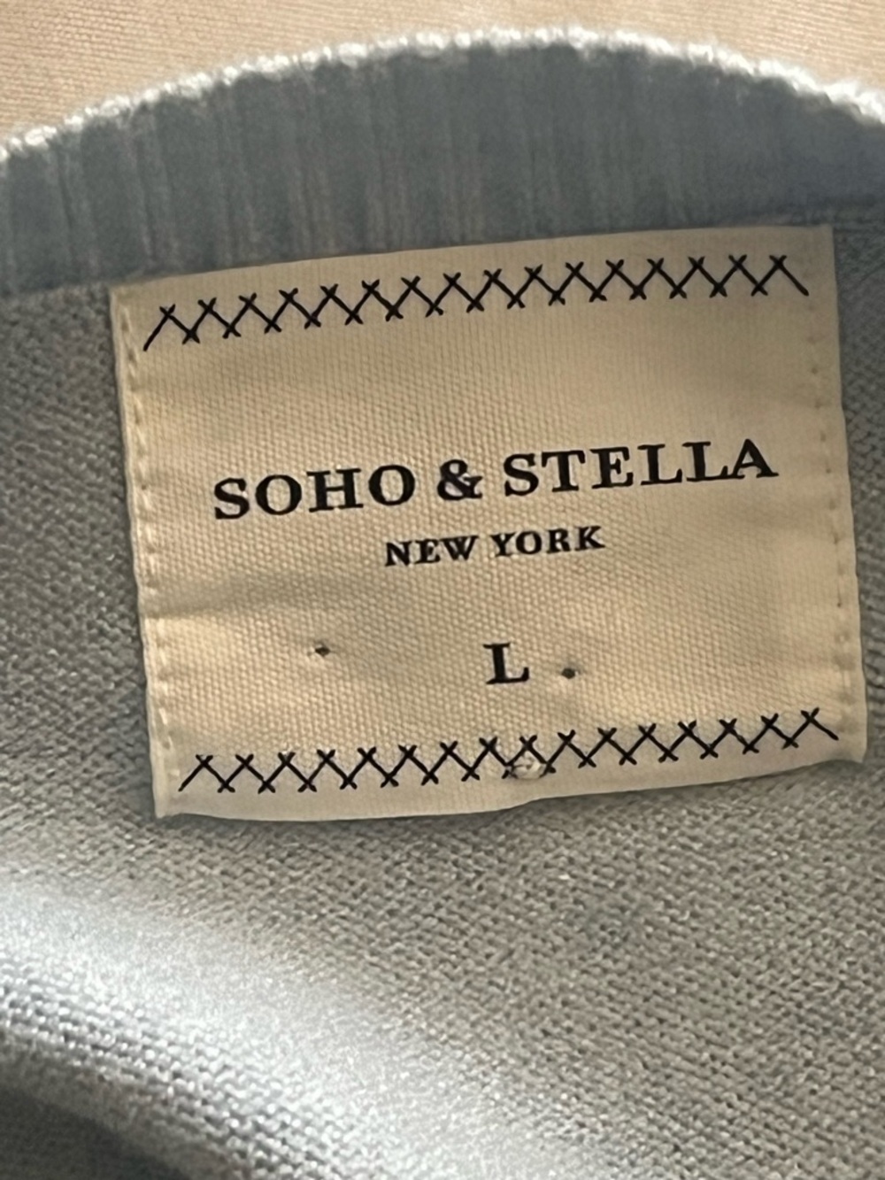 Soho & Stella Light Blue Short Sleeve Button Down Cardigan - Large - Picture 5 of 6